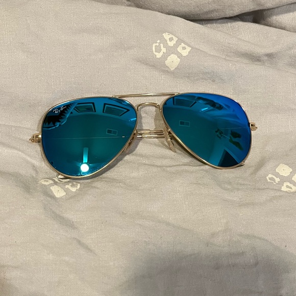 Reflective Blue Raybans - Picture 2 of 8